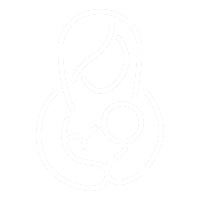 Outline of a mother holding a baby