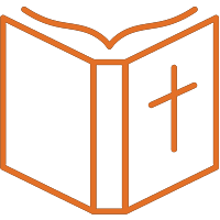 Outline of an open Bible